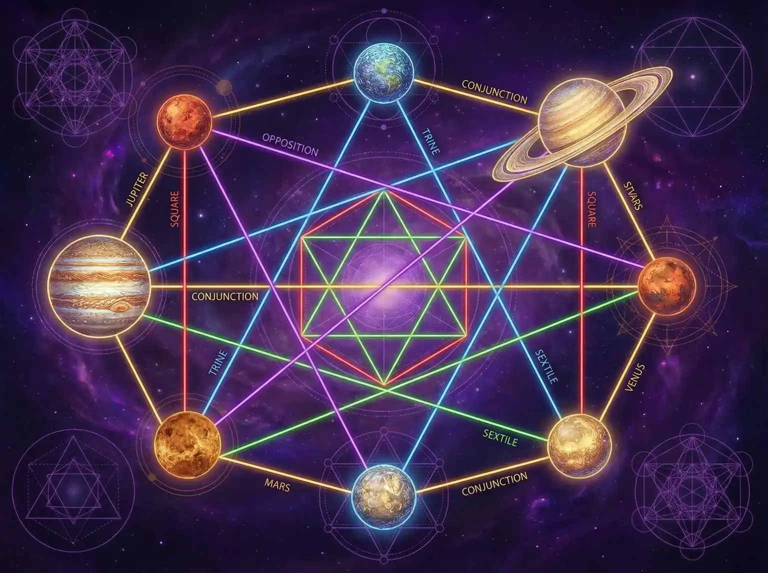 行星相位解读 - 榴莲社区ap | 占星学进阶